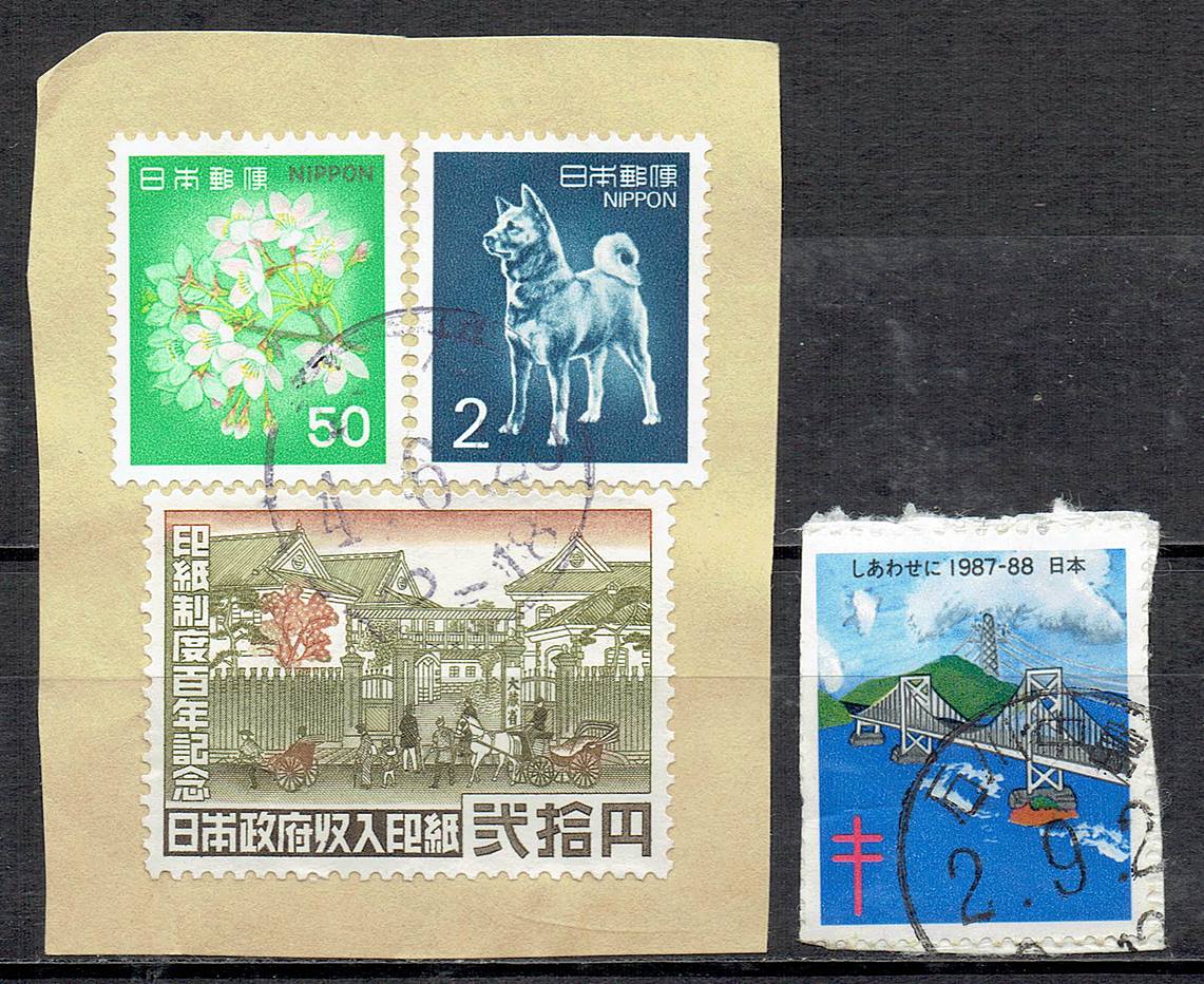 切手以外の印紙やシールに押印された実逓使用例