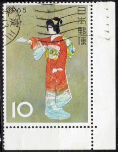 1965年切手趣味週間の東淀川局日立式機械印