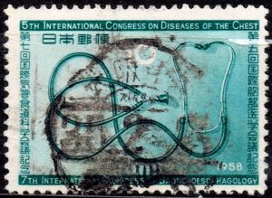 1958年国際胸部医学会議のD欄分室名入り櫛型印
