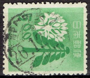 1949年国土緑化運動の神戸中央局三宮D欄分室名入り櫛型印ヨコ