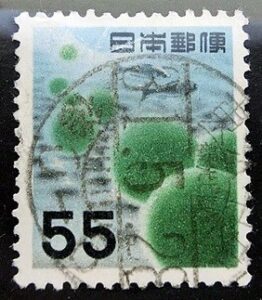 旧マリモ55円の東京中央局国際観光ビル内分室櫛型印